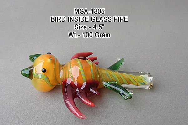 BIRD INSIDE GLASS PIPE